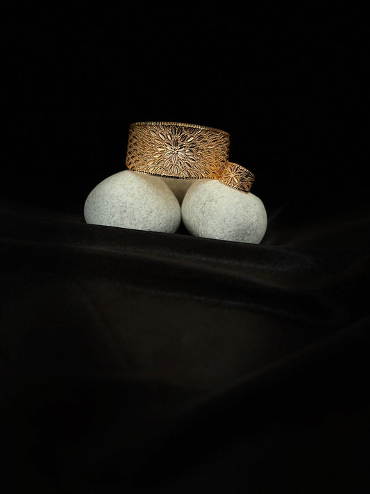 The Sunburst Floral Statement Set (Bangle & Ring)